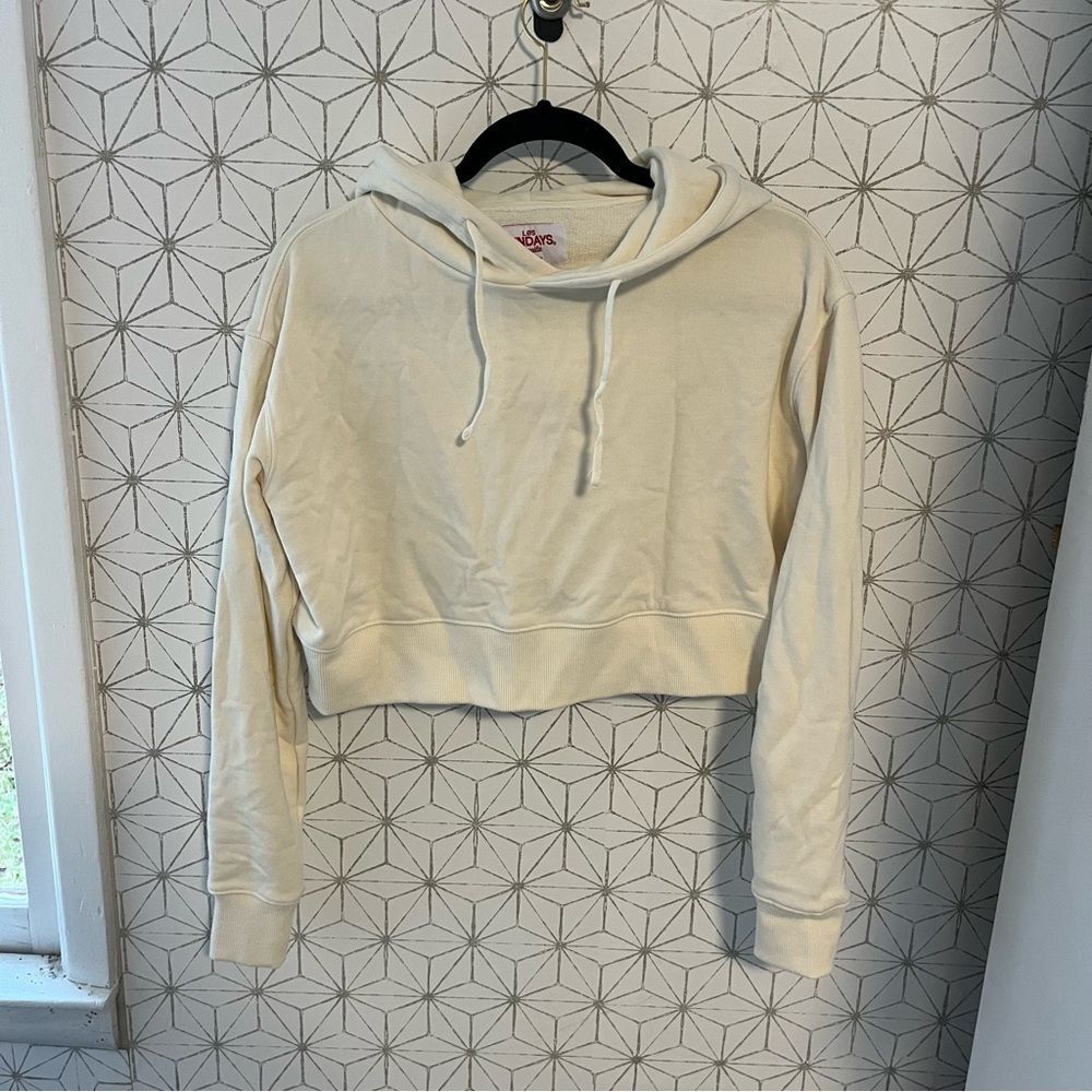Los Sundays Tequila Cream Crop Hoodie